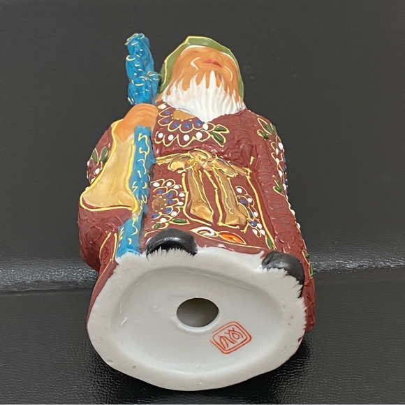 Vintage Signed Kutani Jurojin God Of Elderly & Longevity 6” Porcelain Figurine - Picture 9 of 15